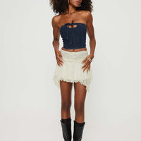 Ayra Lace Mini Skirt Cream