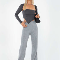 Montana Knit Pants Grey Marle