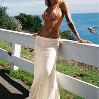 Gilchrist Low Rise Maxi Skirt Ivory Low impact