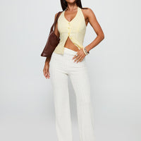 Leisure State Knit Pant White