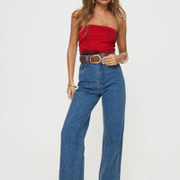 Zephee High Rise Wide Leg Jeans Light Wash