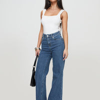 Lucille High Rise Flared Jeans Mid Wash