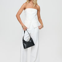 Change It Up Strapless Top White