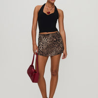 Tejano Mini Skirt Leopard Tall