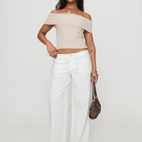 Vendi Low Rise Pant White