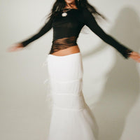 Perky Maxi Skirt White