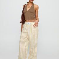 Beach House Pants Yellow Stripe