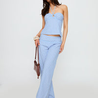 Sofea Mid Rise Pant Blue Stripe