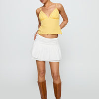 Written In The Stars Mini Skirt White