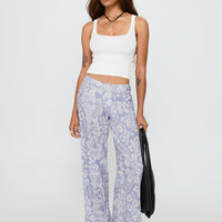 Vendi Low Rise Pant Lilac Floral