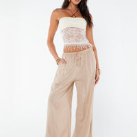 Ogilvie Linen Blend Pants Beige