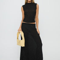 Ford Maxi Skirt Onyx Polka