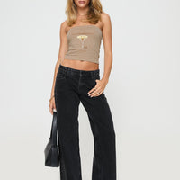 Ellanor Low Rise Straight Leg Jean Washed Black