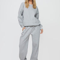 Dream Fleece Ankle Cuff Sweatpants Grey Marle