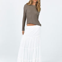 Miriah Maxi Skirt White Petite