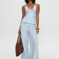 Summer Too Hot Pant Blue Stripe