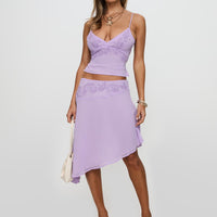 Pappilion Asymmetrical Skirt Lilac