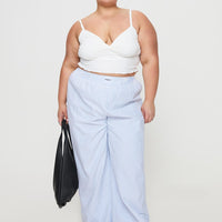 Beach House Pants Blue Stripe Curve