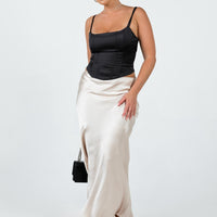 Haley Maxi Skirt Champagne
