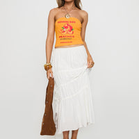 Perky Maxi Skirt White