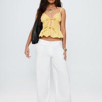 Pedra Wide Leg Pant White