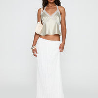 Estefania Maxi Skirt White