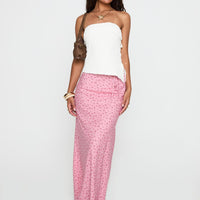 Gorgina Tie Maxi Skirt Pink Multi