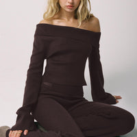 Try Me Knit Pants Chocolate