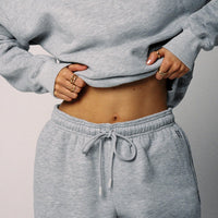 Dream Fleece Ankle Cuff Sweatpants Grey Marle