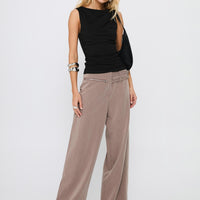 Rinah Belted Pants Brown