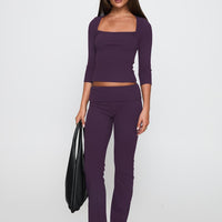 Truth Be Told Straight Leg Pant Purple
