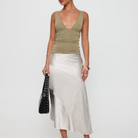 Priscella Asymmetrical Midi Skirt Multi