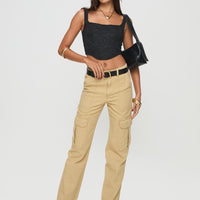 Nickei Utility Cargo Pants Beige