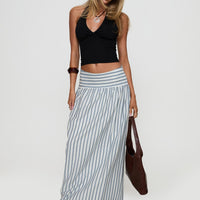 Find Your Love Flowy Maxi Skirt White