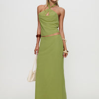 Eleganza Maxi Skirt Green