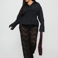 Peru Lace Pants Black Curve
