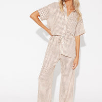 Riley Resort Shirt Brown Print