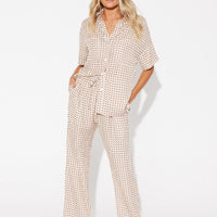 Riley Resort Shirt Brown Print