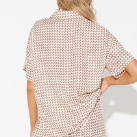 Riley Resort Shirt Brown Print