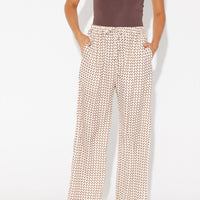 Riley Resort Pant Brown Print