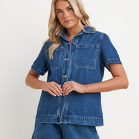 Sally Shirt Dark Blue