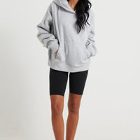 Unisex Roman Cropped Drop Hoodie Grey