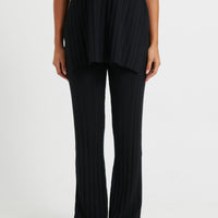 Leighton Ribbed Pant Black
