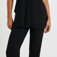 Leighton Ribbed Pant Black