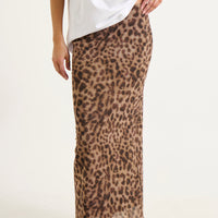 Louie Maxi Skirt Leopard