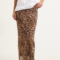 Louie Maxi Skirt Leopard