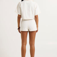 Seona Denim Set White