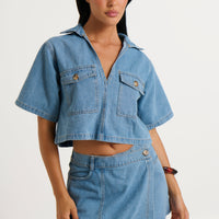 Seona Denim Set Light Blue