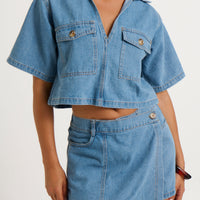 Seona Denim Set Light Blue