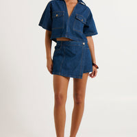 Seona Denim Set Dark Blue